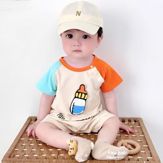 婴儿连体衣夏装纯棉短袖薄款哈衣宝宝夏天衣服男女童连身衣新生儿