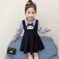 兮绯推荐002女童学院风连衣裙洋气春装春季公主裙宝宝假两件裙子