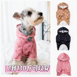 秋冬款猫咪狗狗衣服公主风30斤柯基金毛比熊泰迪边牧巨贵连帽卫衣