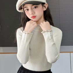 儿童针织衫女2026新款女童毛衣半高领加绒加厚中大童秋冬打底衫潮
