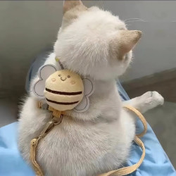 猫咪背带式牵引绳防挣脱外出宠物小型背心遛猫遛幼猫链子猫猫绳子