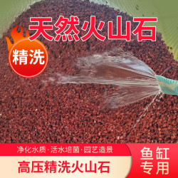 精洗天然火山石底砂鱼缸造景过滤材料水族专用石头垫底专用生态缸