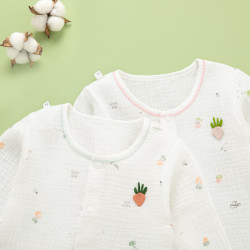 多比兔 双层纯棉纱布夏装超薄款婴幼儿童装宝宝内衣睡衣家居服套装