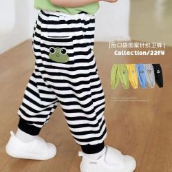 儿童夏款婴幼儿条纹裤子男女宝宝男童洋气百搭休闲裤春秋外出卫裤