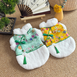 冬季新款新中式唐装狗狗衣服旗袍猫咪比熊泰迪雪瑞纳中小型犬柴犬