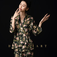 达芬奇密码 秋冬四季高级睡衣女家居服套装时尚轻奢蔷薇丛林