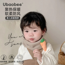 儿童套头围脖秋冬保暖防风无骨德绒磨毛细腻