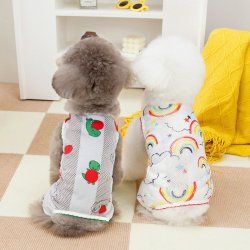 狗衣服春夏季猫咪居家服可爱透气小型犬透气网眼24防蚊四腿裤
