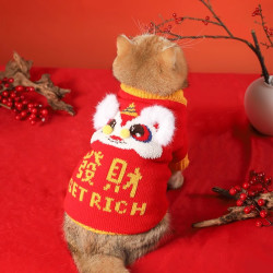 华元宠具 猫咪衣服秋冬宠物布偶过年小猫幼猫冬天保暖冬季猫猫网红款毛衣