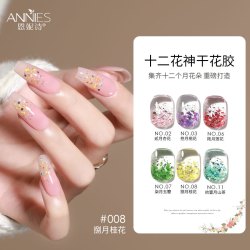 恩妮诗 02指甲油胶03十二花神干花胶甲油胶猫眼胶美甲用品