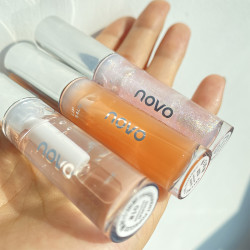 novo 唇蜜玻璃唇唇油透明水光润唇膏保湿唇膜清爽打底护理平价