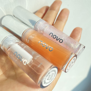 novo 唇蜜玻璃唇唇油透明水光润唇膏保湿唇膜清爽打底护理平价