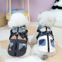 宠物衣服胸背带防寒保暖24布艺棉衣