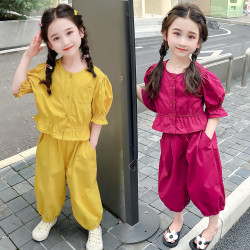 女童夏装套装2026新款女孩网红炸街童装洋气时髦儿童夏季两件套潮