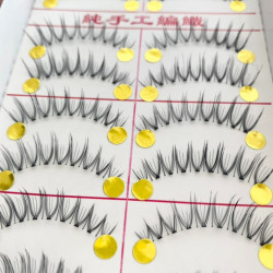 LUCKLULU十对装睫毛S3N07S1进口N03圆梗S7手勒毛A05新娘w-7透明梗