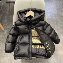 4536正品黑金儿童防寒服男女童加厚保暖中大童韩版冬季外套韩版潮