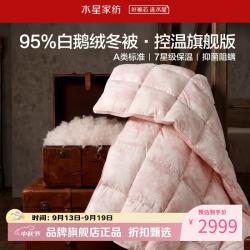水星家纺 A类阻螨95%白鹅绒冬被芯防钻绒秋冬羽绒被子 95%白鹅绒冬被·控温旗舰200×230cm
