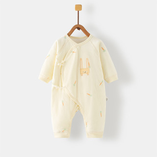 新生儿夹棉蝴蝶衣秋冬初生婴儿宝宝衣服和尚服薄棉连体哈衣