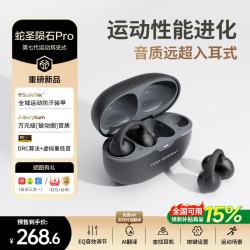 蛇圣 陨石Pro AI翻 岩石黑 蓝牙耳机