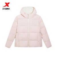 特步 羽绒服女士2025年冬季新款运动上衣保暖风衣外套975428190034