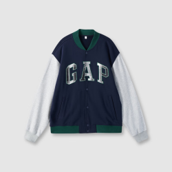 Gap 男女装logo学院风棒球服美式休闲情侣外套