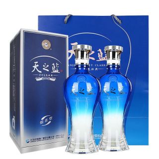 洋河蓝色经典2018版天之蓝52度480ml*2瓶浓香白酒自饮送礼宴请酒