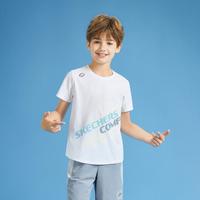 限尺码：斯凯奇 男中大童|夏季男童短袖衫针织短袖T恤衫日常百搭