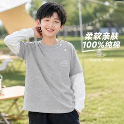 顶瓜瓜 儿童长袖T恤男童打底衫宝宝柔软亲肤春秋女童上衣