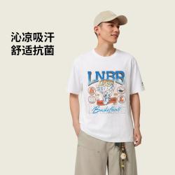 李宁 T恤男冰感女装短袖情侣印花透气轻薄运动T恤