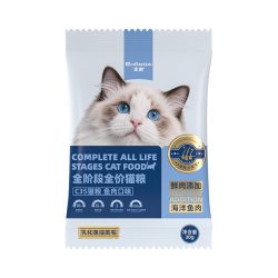 宠熙 C35鱼肉配方美毛靓毛冻干碎裹粮全价猫粮成猫幼猫猫粮1.5kg装