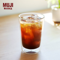 MUJI無印良品 耐热玻璃双层水杯 340ml