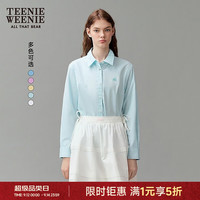 TEENIE WEENIE 女士长袖牛津纺刺绣衬衫 水蓝色 M(165)