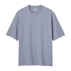 优衣库 DRY-EX速干T恤 粉蓝色 M 男装