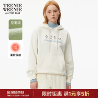 TEENIE WEENIE 连帽卡通印花 象牙白 S 女士卫衣