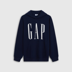 Gap 男女装潮流logo印花抓绒连帽宽松卫衣
