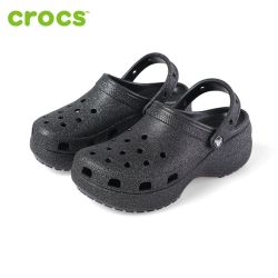 crocs 闪耀云朵洞洞鞋厚底高跟女鞋凉拖鞋户外沙滩鞋207241