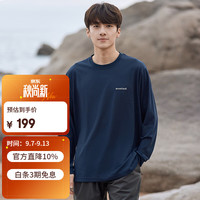 mont·bell 长袖t恤男户外春夏速干透气轻便纯色简约百搭上衣 1114688 NV海军蓝 M