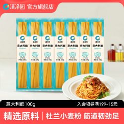 清净园 意大利面100g非油炸面意式拌面意面小麦粉低脂家用方便速食