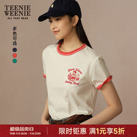TEENIE WEENIE 小熊女装 撞色圆领短袖