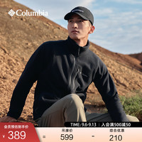 Columbia 户外男子舒适运动保暖柔软抓绒衣休闲外套AE3039 010 黑色 S(170/92A)
