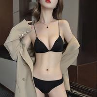 MOXTOC 美背前扣内衣女超薄2026新款法式三角杯细带文胸套装沙滩七夕礼物