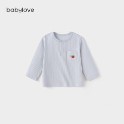 Babylove 宝宝t恤春秋莫代尔棉打底衫婴幼儿百搭上衣儿童外出衣服