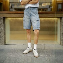 Levi's 冰酷系列26年秋季新款男士美式复古工装风牛仔短裤