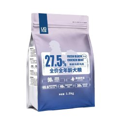 优基 乌骨鸡狗粮1.5kg泰迪金毛无谷鲜肉食补小中大型全年龄犬粮