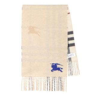 BURBERRY 英式复古马术骑士图案 绒线围巾