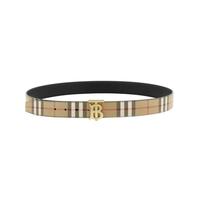 BURBERRY 男士经典格纹休闲复古3.5cm宽腰带