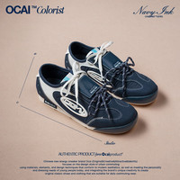 Ocai Colorist 撞色休闲平底德训鞋女鞋 水墨青花 37