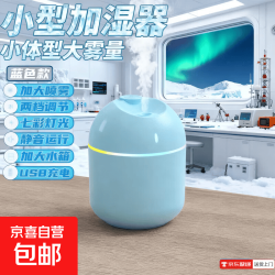 加湿器空气净化器一体机香薰机家用USB车载迷你加湿器-小体量大喷雾（蓝色）