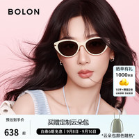 暴龙 眼镜新品太阳镜法式猫眼框墨镜女防晒遮阳BL5102 A92 果冻奶白 非偏光