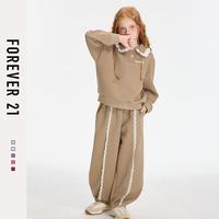FOREVER 21 女童套装春秋中大童洋气时尚卫衣2026新款百搭学院风休闲长裤